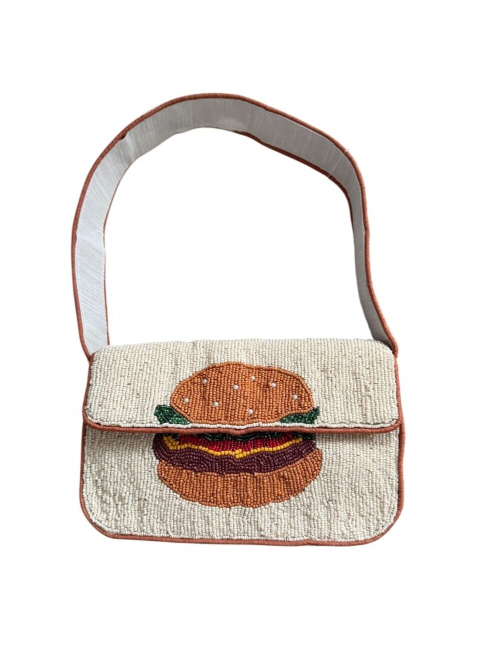 THE CHEESEBURGER Beaded Shoulder Bag NEW NWOT - Picture 5 of 9
